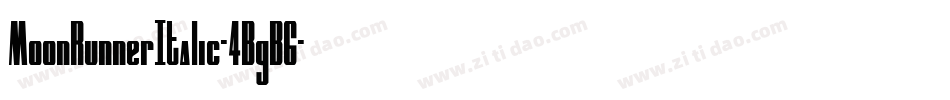 MoonRunnerItalic-4BgB6字体转换