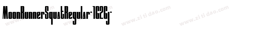 MoonRunnerSquatRegular-1G2Gj字体转换
