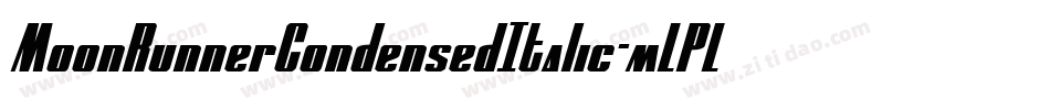 MoonRunnerCondensedItalic-mLPLj字体转换