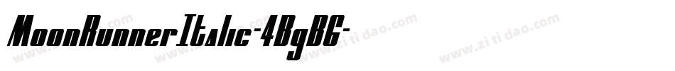 MoonRunnerItalic-4BgB6字体转换