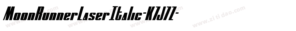 MoonRunnerLaserItalic-K7J7Z字体转换