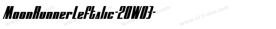 MoonRunnerLeftalic-2OWO3字体转换