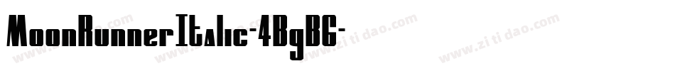 MoonRunnerItalic-4BgB6字体转换