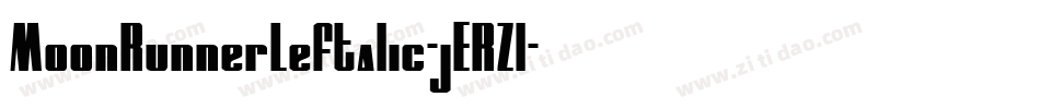 MoonRunnerLeftalic-jERZl字体转换