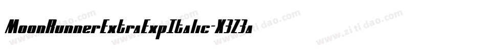 MoonRunnerExtraExpItalic-X3Z3a字体转换