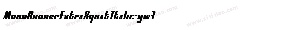 MoonRunnerExtraSquatItalic-yw3B2字体转换