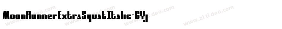 MoonRunnerExtraSquatItalic-6Yjeo字体转换