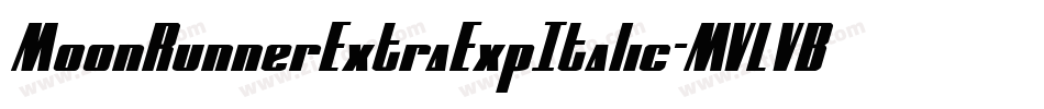 MoonRunnerExtraExpItalic-MVLVB字体转换
