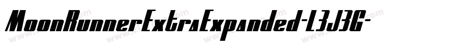 MoonRunnerExtraExpanded-L3J3G字体转换