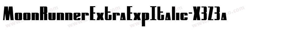 MoonRunnerExtraExpItalic-X3Z3a字体转换