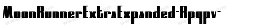 MoonRunnerExtraExpanded-Rpqpv字体转换