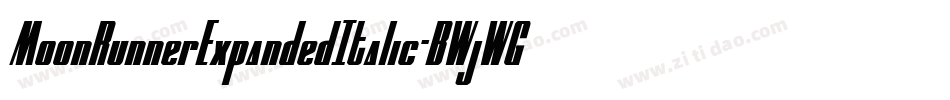 MoonRunnerExpandedItalic-BWjWG字体转换