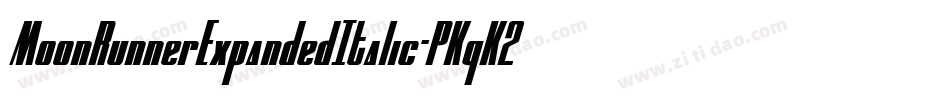MoonRunnerExpandedItalic-PKqK2字体转换