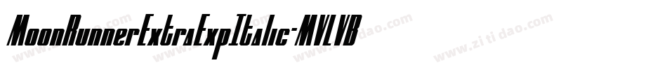 MoonRunnerExtraExpItalic-MVLVB字体转换