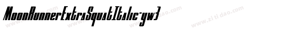 MoonRunnerExtraSquatItalic-yw3B2字体转换