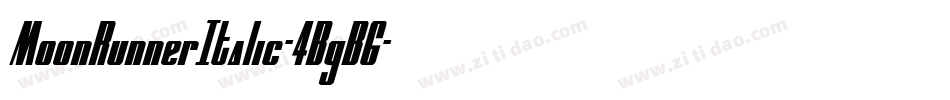 MoonRunnerItalic-4BgB6字体转换