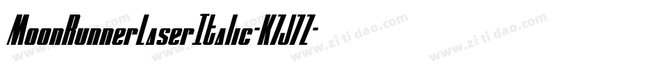 MoonRunnerLaserItalic-K7J7Z字体转换