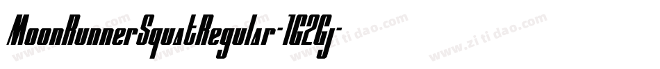 MoonRunnerSquatRegular-1G2Gj字体转换
