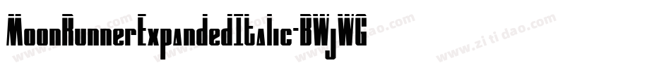 MoonRunnerExpandedItalic-BWjWG字体转换
