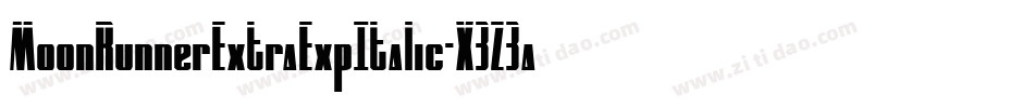 MoonRunnerExtraExpItalic-X3Z3a字体转换
