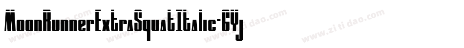 MoonRunnerExtraSquatItalic-6Yjeo字体转换