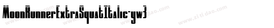 MoonRunnerExtraSquatItalic-yw3B2字体转换