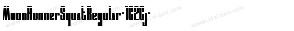 MoonRunnerSquatRegular-1G2Gj字体转换