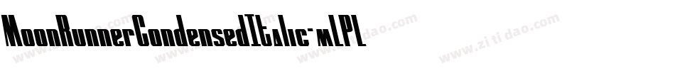 MoonRunnerCondensedItalic-mLPLj字体转换