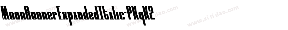 MoonRunnerExpandedItalic-PKqK2字体转换