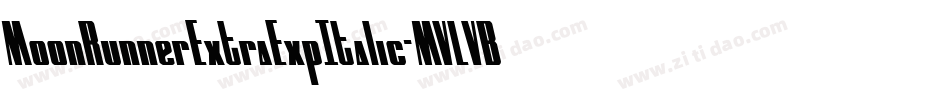 MoonRunnerExtraExpItalic-MVLVB字体转换