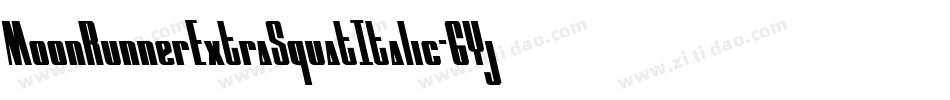 MoonRunnerExtraSquatItalic-6Yjeo字体转换