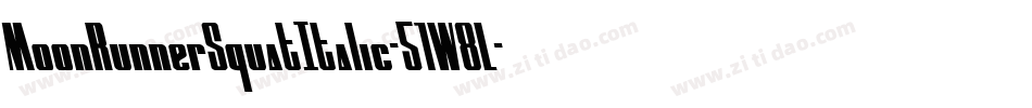 MoonRunnerSquatItalic-51W8L字体转换