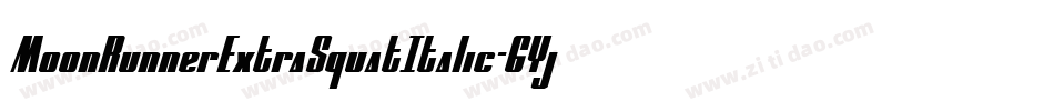MoonRunnerExtraSquatItalic-6Yjeo字体转换