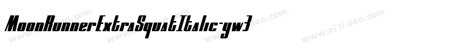 MoonRunnerExtraSquatItalic-yw3B2字体转换