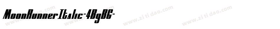 MoonRunnerItalic-4BgB6字体转换