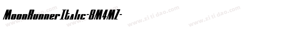 MoonRunnerItalic-8M4MZ字体转换