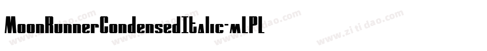 MoonRunnerCondensedItalic-mLPLj字体转换
