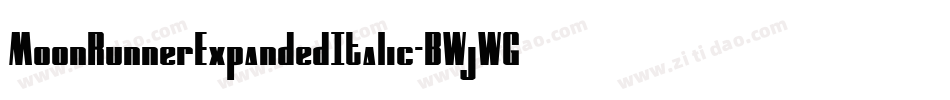 MoonRunnerExpandedItalic-BWjWG字体转换