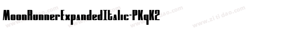 MoonRunnerExpandedItalic-PKqK2字体转换