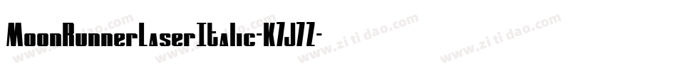 MoonRunnerLaserItalic-K7J7Z字体转换