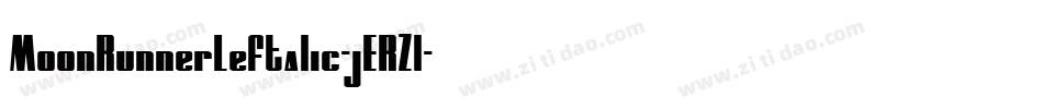 MoonRunnerLeftalic-jERZl字体转换