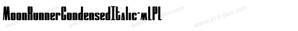 MoonRunnerCondensedItalic-mLPLj字体转换