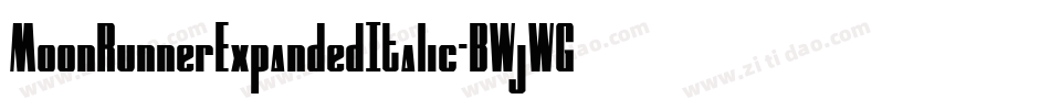 MoonRunnerExpandedItalic-BWjWG字体转换