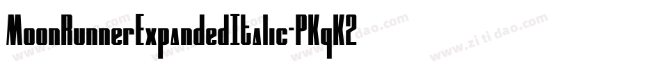 MoonRunnerExpandedItalic-PKqK2字体转换
