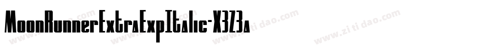 MoonRunnerExtraExpItalic-X3Z3a字体转换