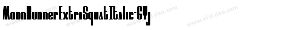 MoonRunnerExtraSquatItalic-6Yjeo字体转换