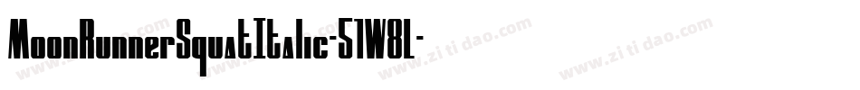 MoonRunnerSquatItalic-51W8L字体转换