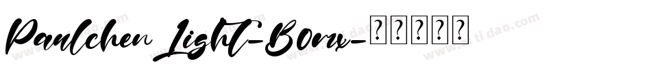 PaulchenLight-B0mx字体转换