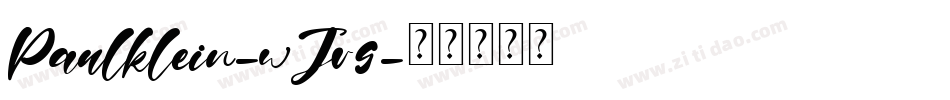 Paulklein-wJr9字体转换