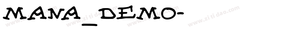 Mana_demo字体转换